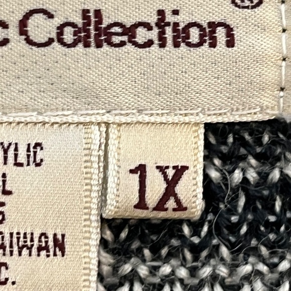 Vintage Wool Plaid Sweater 1X Black Preppy Classic Old Money Checks Retro 80s - Picture 3 of 15